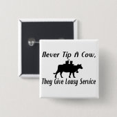 Niemals eine Kuh aufgeben Button (Vorne & Hinten)