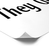 Niemals eine Kuh tippen Poster (Ecke)