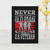 NIEMALS EINEN ALTEN MANN MIT DEM DD214 UNTERSCHÄTZ KARTE (Gelbe Blume)