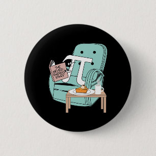 Niemals Ende der lustigen Story Pi Day Celebration Button