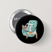 Niemals Ende der lustigen Story Pi Day Celebration Button (Vorne & Hinten)