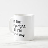 Niemals falsch kaffeetasse (Vorderseite Links)