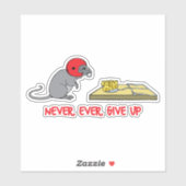 Niemals geben aufkleber (Blatt)