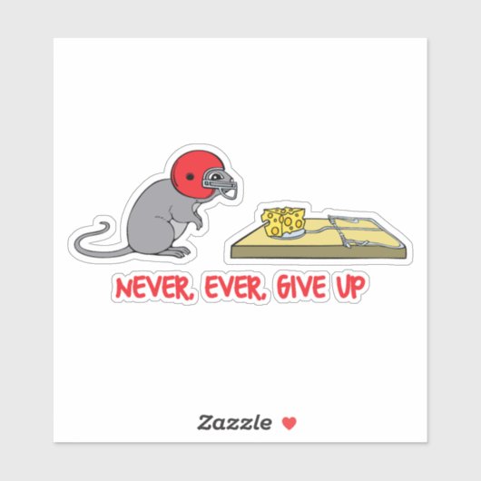 Niemals geben aufkleber (Blatt)