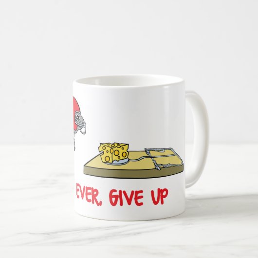 Niemals geben kaffeetasse (VorderseiteRechts)