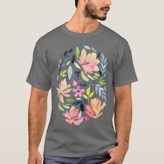Niemals genug Blumen lustig T-Shirt (Vorderseite)