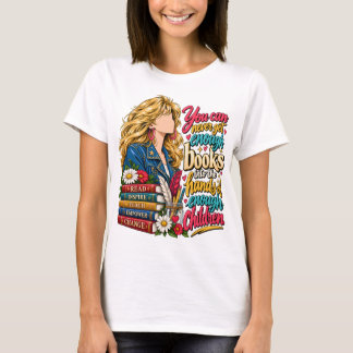 Niemals genug Bücher Kinder Retro Lesen T-Shirt
