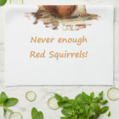 Niemals genug Red Eichhörnchen Spaß Tierangebot ni Handtuch (Gefaltet)