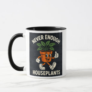 Niemals genug Zimmerpflanzen Laufender Topf Cartoo Tasse