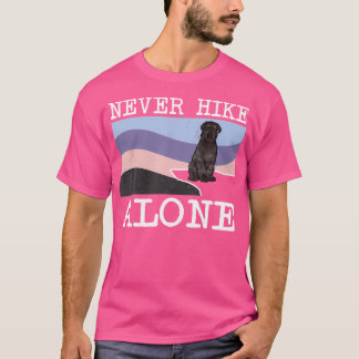 Niemals Hike Alone Bouvier Des Flandres Dog Wander T-Shirt