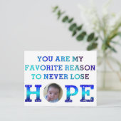 Niemals Hoffnung verlieren - Jay Postkarte (Stehend Vorderseite)