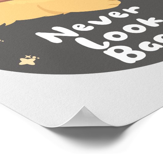 Niemals Kawaii lustigen Hundespringer absperren Poster (Ecke)