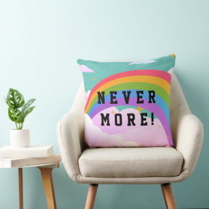 Niemals mehr Regenbogenbund Kissen
