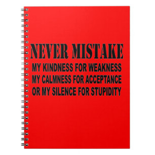 NIEMALS MISTAKE NOTIZBLOCK