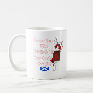 Niemals mit Bagpipe zu laufen, könnte man Kilomete Kaffeetasse