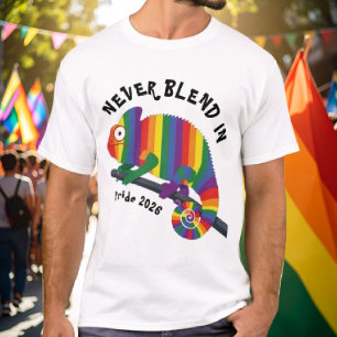 Niemals mit der Menge verschmelzen Regenbogen Cham T-Shirt
