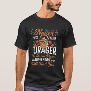 Niemals mit einem Sammler anlegen Lustiger Pilzjäg T-Shirt