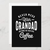 Niemals mit Grandad vor Kaffee durchgehen Dankeskarte (Vorne/Hinten)