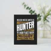 Niemals mit Jägern durcheinander Dankeskarte (Stehend Vorderseite)