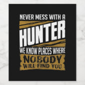 Niemals mit Jägern durcheinander Weinetikett (Einzelnes Label)