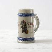 Niemals mit Piraten Bierglas (VorderseiteRechts)