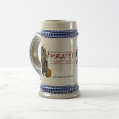 Niemals mit Piraten Bierglas (Vorderseite Links)