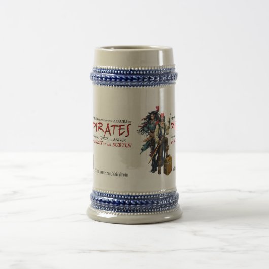 Niemals mit Piraten Bierglas (Mittel)