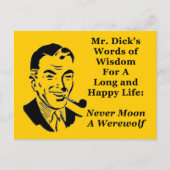 Niemals Moon A Werewolf Postkarte (Vorderseite)
