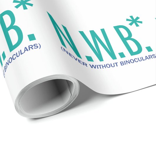 Niemals ohne Binokulare Geschenkpapier (Rolleneckpunkt)
