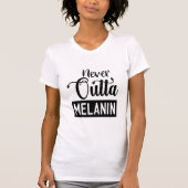 Niemals Outta Melanin Jersey T - Shirt (Vorderseite)