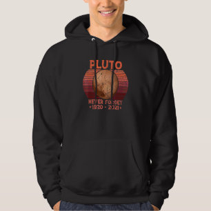 Niemals Pluto vergessen 1920 2021 Vintage Weltraum Hoodie