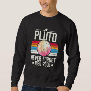 Niemals Pluto Vintage Retro vergessen Sweatshirt