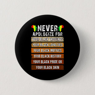 Niemals Retro Entschuldigen Schwarze Geschichte Af Button
