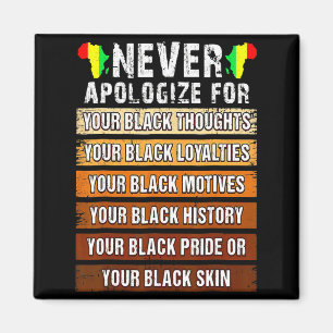Niemals Retro Entschuldigen Schwarze Geschichte Af Magnet