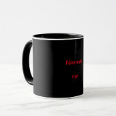 Niemals Tee nur Kaffee Tasse (Vorderseite Links)