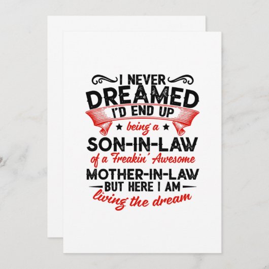 Niemals träumt, ein Sohn im Gesetz zu sein, Vater Ankündigung (Vorne/Hinten)