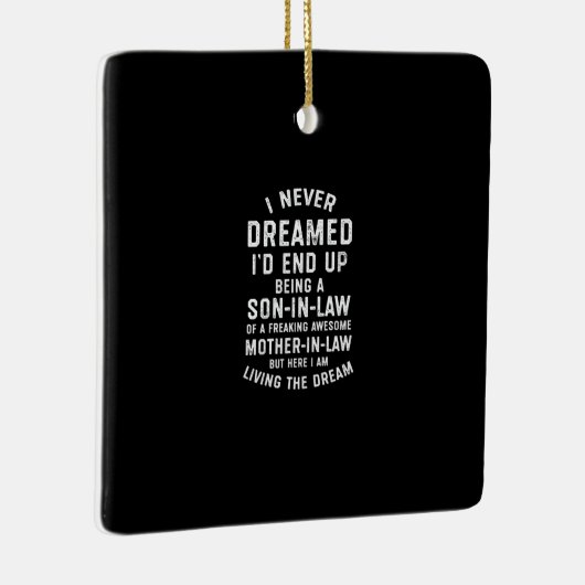 Niemals träumte ich am Ende ein Sohn von Juristen Keramikornament (Rechts)