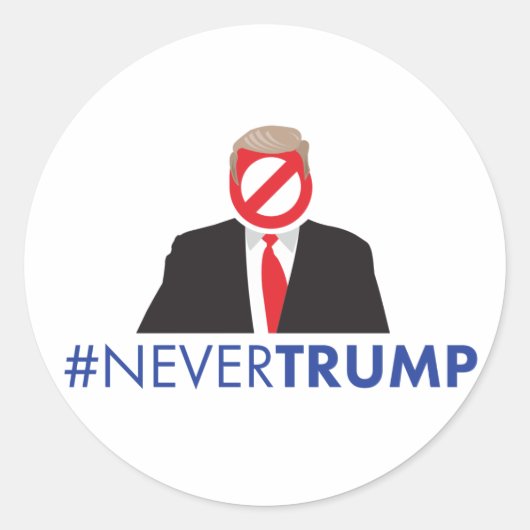 Niemals Trump Sticker (Vorderseite)