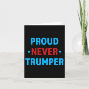 Niemals Trumper der politischen Unterstützung Joe Karte