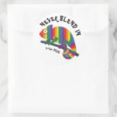Niemals Untergehen Regenbogen Chamäleon Pride Runder Aufkleber (Tasche)