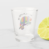 Niemals Untergehen Regenbogen Chamäleon Pride Schnapsglas (Rückseite)