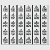 Niemals unterschätzen Old Man Funny Black Pickleba Geschenkpapier (Flach)