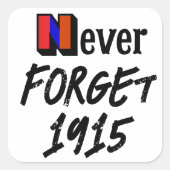 Niemals vergessen 1915 Aufkleber (Vorderseite)