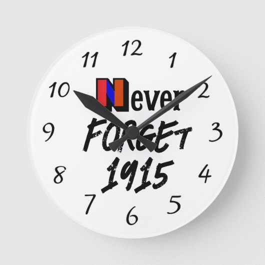 Niemals vergessen 1915 Uhr (Vorderseite)