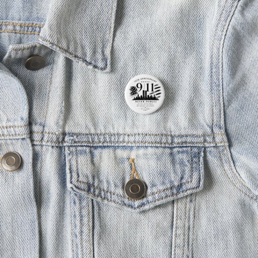Niemals vergessen/ 25. Jubiläum Tote Bag Button (Beispiel)