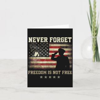 Niemals vergessen Freiheit ist nicht Flagge US Mem Karte