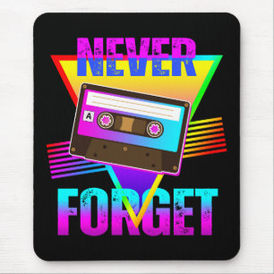 Niemals vergessen Retro-Kassettenrekorder Mousepad