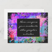 Niemals vergleichen postkarte (Vorne/Hinten)