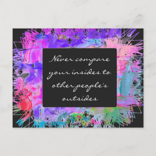 Niemals vergleichen postkarte