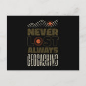 Niemals verloren immer Geocacher Postkarte (Vorderseite)
